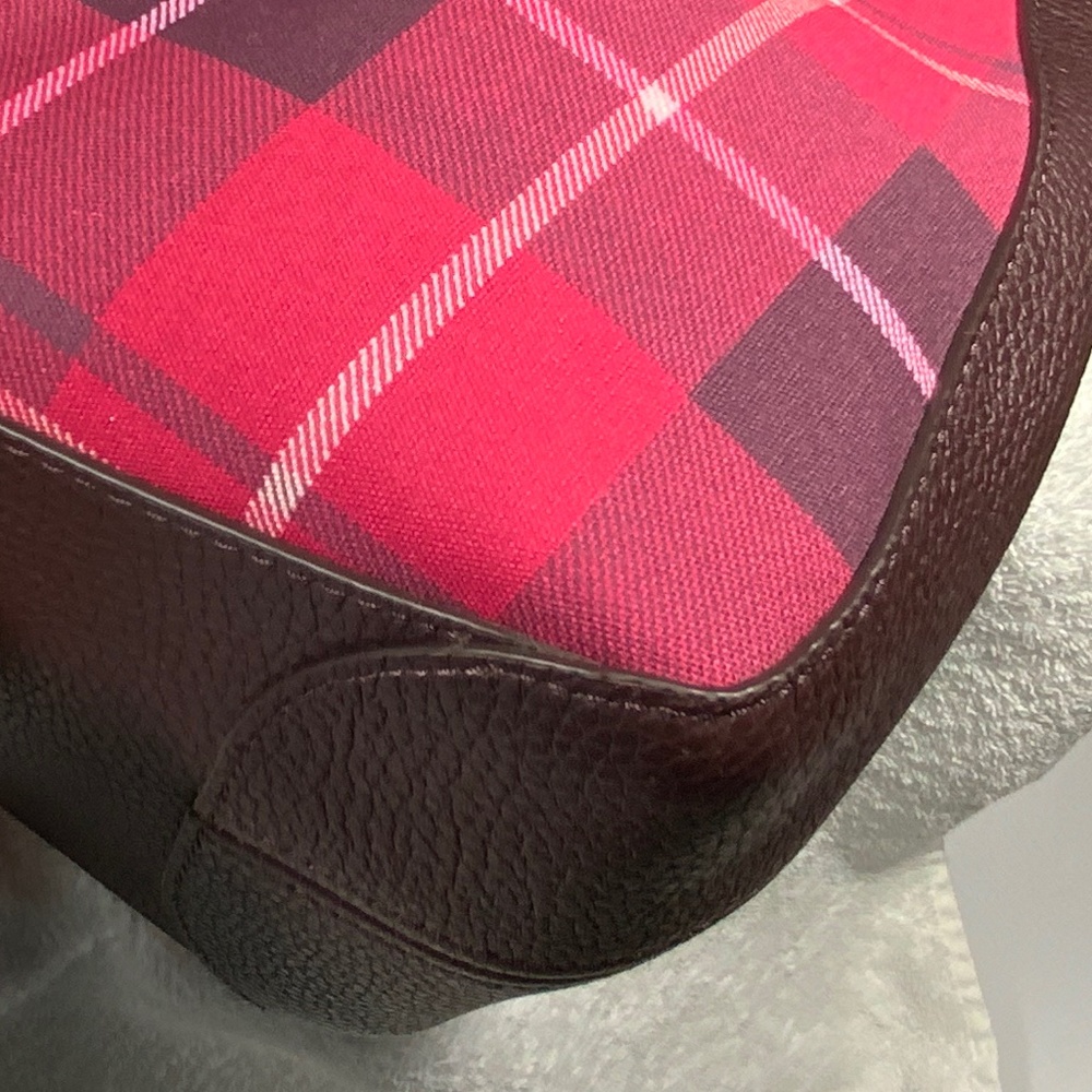 NWOT ♠️ Kate Spade Plaid Leila Medium Triple Compartment Shoulder Bag - Picture 13 of 14
